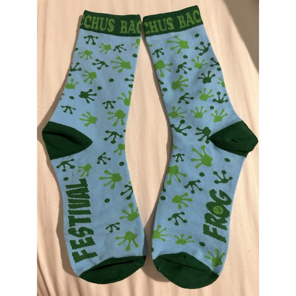 2025 Krewe of Bacchus Novelty Socks Rayne Frog Festival Footprints Float #30 NEW